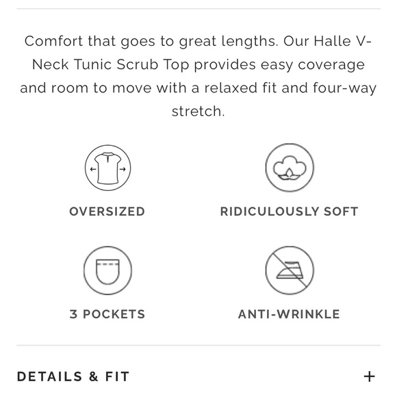 FIGS Halle Shortsleeve V-Neck Tunic - Picture 6 of 6